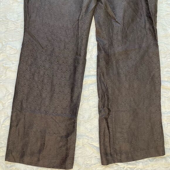 Ann Taylor Brown Mid Rise Wide Leg Trouser - Women’s 14 - Picture 5 of 8